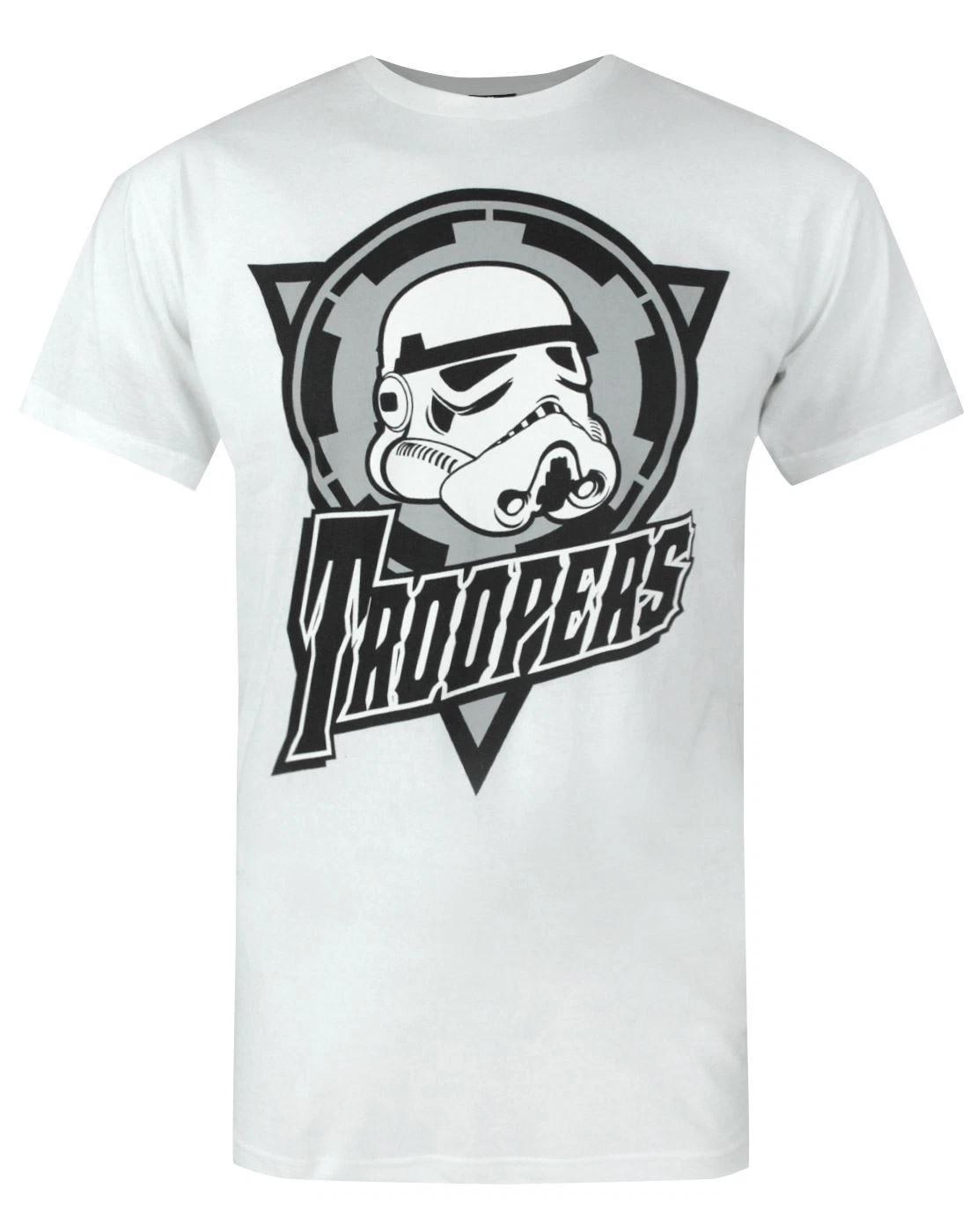 

Star Wars White Stormtrooper Graphic Short Sleeved 100% Cotton T-shirt Mens Tees Top Mens M