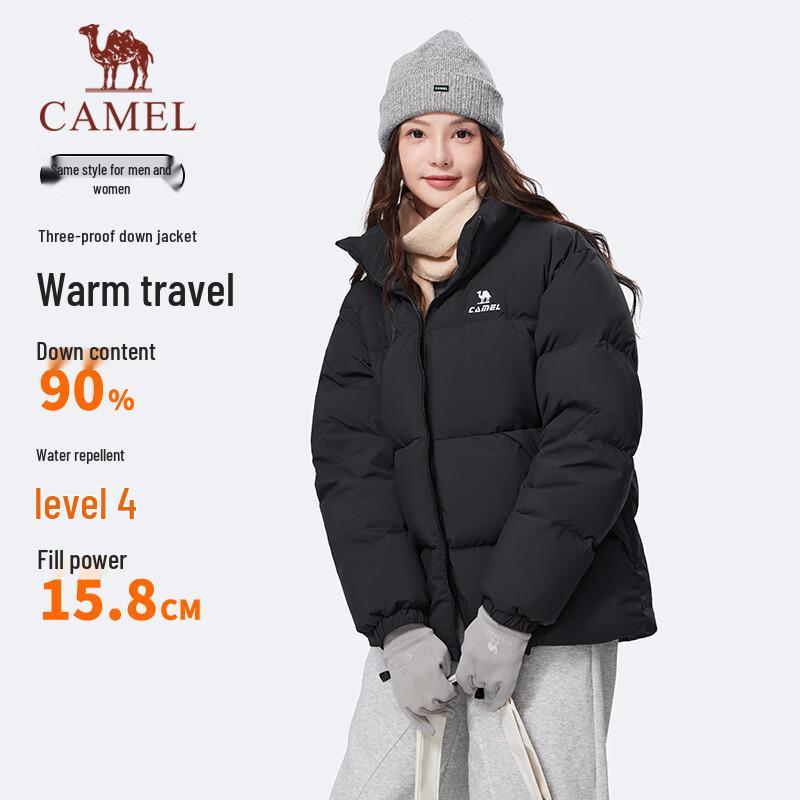 CAMEL Unisex Outdoor Water-Repellent 90% Down Jacket J34CR0Q8635B L
