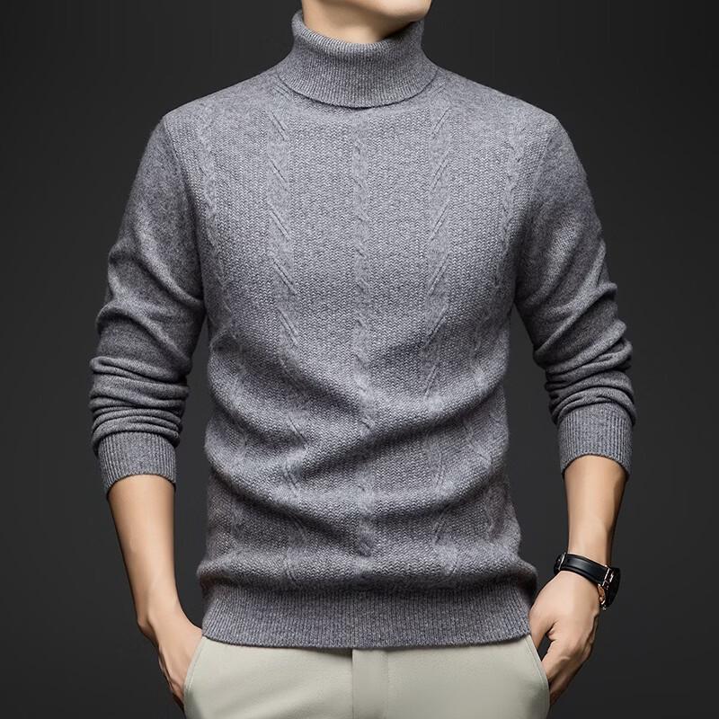 Firstview Men s Merino Wool Thick Round Neck Sweater FV25D2132 XL