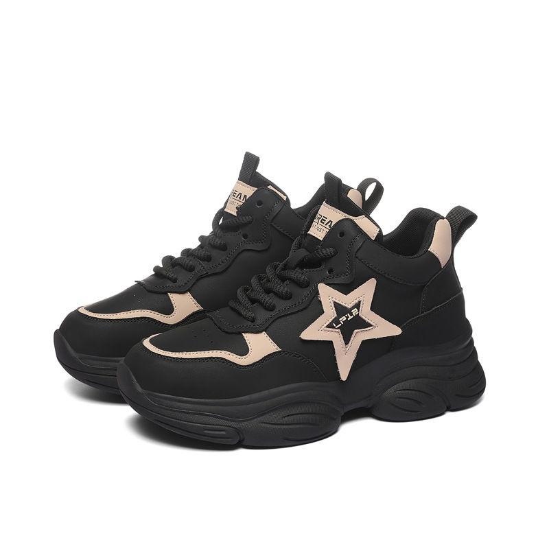 Popular dad shoes women's 2025 new autumn thick-soled heightening casual sports shoes lightweight soft-soled travel shoes