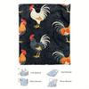 Chicken-Themed Flannel Blanket - Soft, Breathable Polyester with Vibrant Rooster & Hen Design, Perfect for All Seasons,