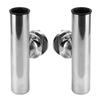 2pcs Stainless Steel Fishing Rod Holder for Tournament Style Clamp for 1‑1 4into 2in Rail Mount