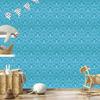 Wallpaper Beautiful turquoise floral ornaments for living room and bedroom 50x1000