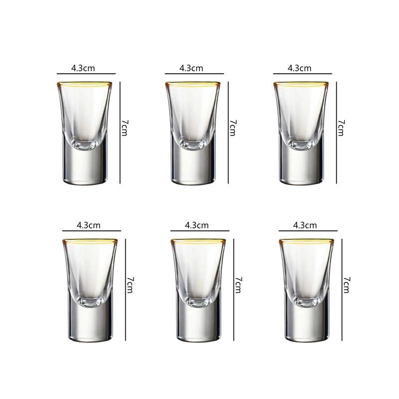 6pcs Decanter Wine Dispenser and Glass Whiskey Decanter 10ml/25ml Shot Glass Spirits Cup Bar Classic Small Wine Christmas Gift