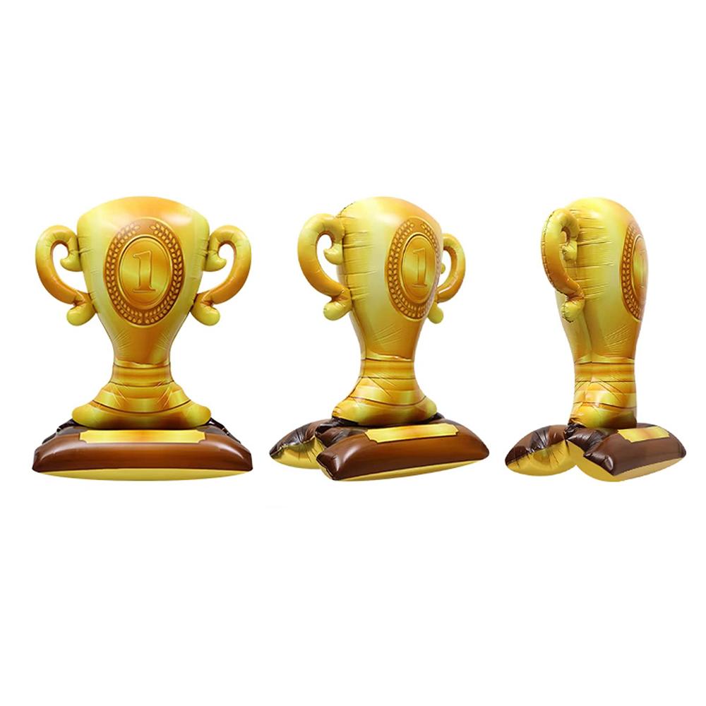 3-Pack, Standing Championship Trophy Aluminum Foil Balloons, Suitable for Sports-Themed Parties, Football, Basketball, Championship Cups, A Other