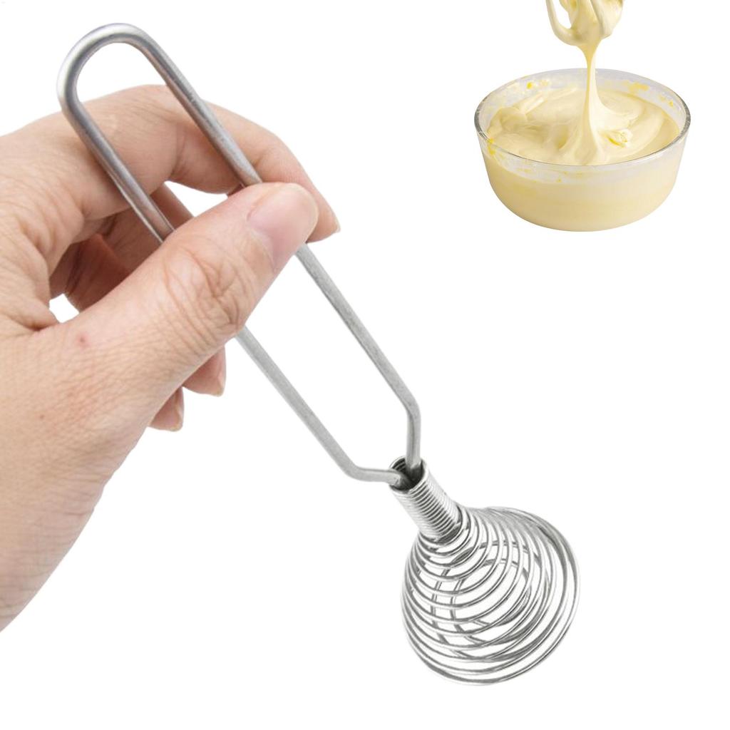 Egg Whisk Spring Coil Kitchen Whisk Hand Stirrer Handheld Kitchen Tools Stirrer Mixer for Whisking Mixing Beating Making Cream