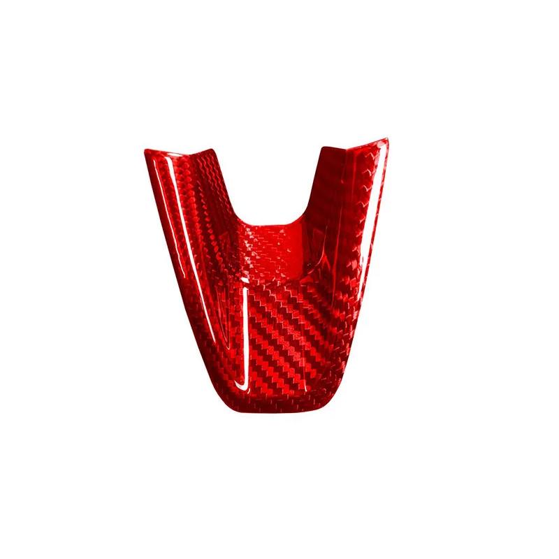 Real Carbon Fiber Steering Wheel Cover For Genesis G70 2017 2018     G80 + Red Interior Accessories LHD/RHD