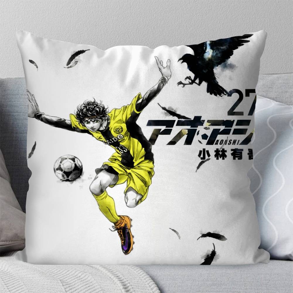 Ao Ashi Anime Pillow Case Fashion Square Pillowcase Bedroom Sofa Room Ins Decoration Leisure