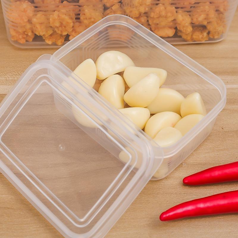 300/600/1200ml Fresh-keeping Boxes Refrigerator Storage Container with Lid for Meat Fruits Vegetables Kitchen Food Organizer