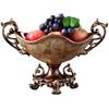 Fruit Bowl Basket European Style Fruit Plate Retro Living Room Candy Plate Large Household Dried Fruit Plate Coffee Table Decoration Ornaments Fruit