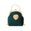 Fashion Chains Velvet Frame Heart Dinner Hand Bags Hot Sale Diamonds Shoulder Bag High Quality Sweet Crossbody Bags for Women