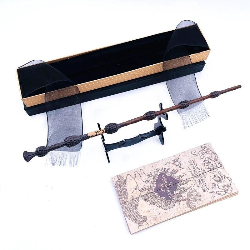 

Черная подарочная коробка, упаковка с металлическим сердечником, волшебная палочка, ролевая игра, сценический волшебный реквизит, усовершенствованная модель, детские игрушки, подарок на день рождения