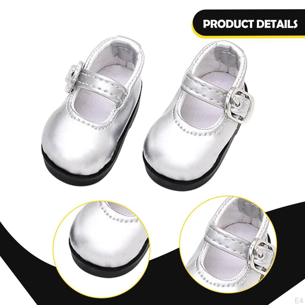 1 Pair Miniature Doll Shoes Female PU Leather Trendy Elegant Accessories Suitable for Games Display