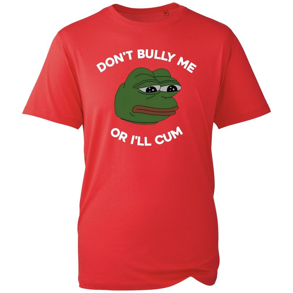 Dont Bully Me Pepe Frog T Shirt Unisexs Black Slogan Meme Graphic Adult Humor Tee S