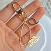 1PC Alphabet Luxury A-Z Fashionable Keychain Vintage Alloy Artistic Gold Hollow Butterfly Elegant