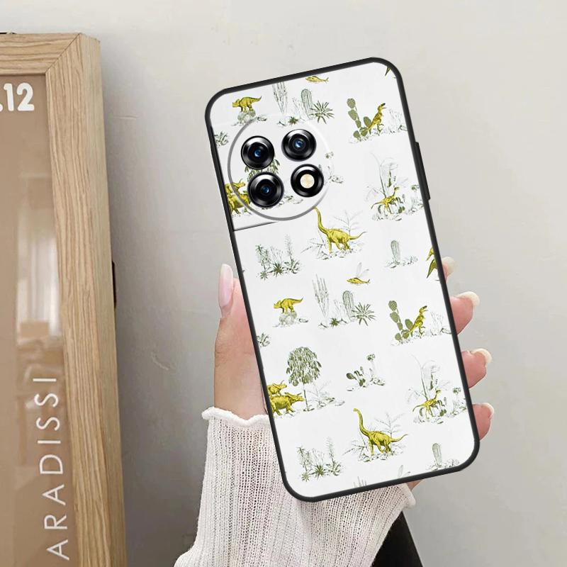 Dinosaur Pattern Case For OnePlus Nord CE 4 3 2 Lite 2T N10 N20 N30 OnePlus 12 11 9 10 Pro 8T 10T 12R Cover