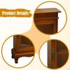 Small Accent Cabinet with Glass Door Decorative Box Shelves Rustic Save Space Wooden Desk