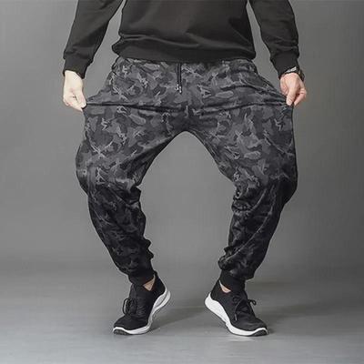 Men's Camouflage Breathable Cuffed Harem Work Pants - Summer Casual Loose Slim-Fit