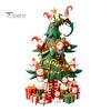 Decorative Stickers for Glass Windows Christmas Tree Window with Gnome And Snowman, Removable Stickers, PVC Outdoor Door Holiday Decorations