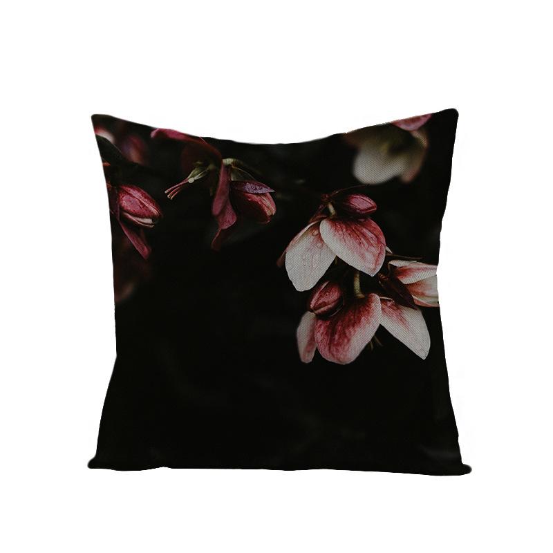 Modern Simple 3D Flower Polyester Pillow Cover for Home New Chinese Style Pillow Sofa Car Cushion Cover