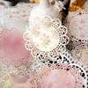 Dreamy Lace Journal: Hollowed Lace & Scenery Collage Background Paper