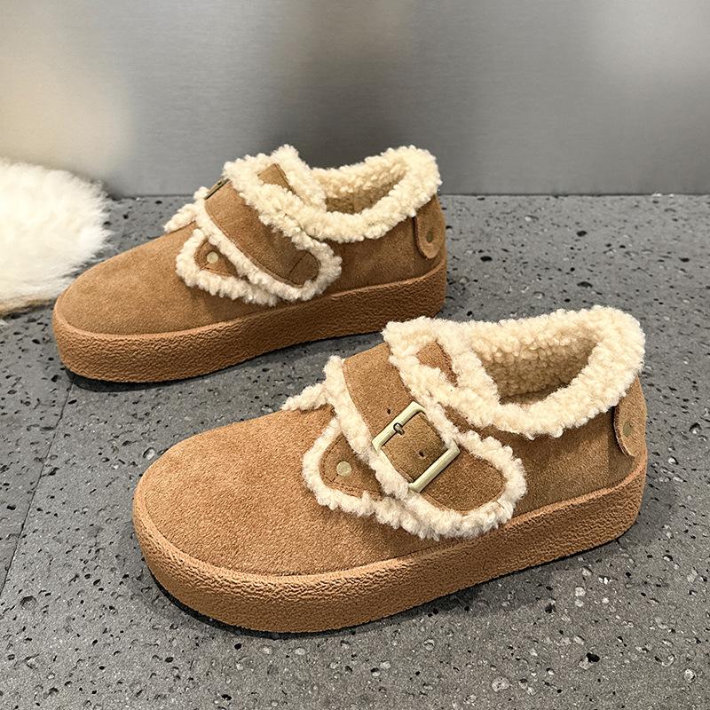 

Женские зимние ботинки Bone Retro с флисовой подкладкой, новые зимние ботинки на платформе с хлопковой подкладкой, женская обувь 35 верблюд