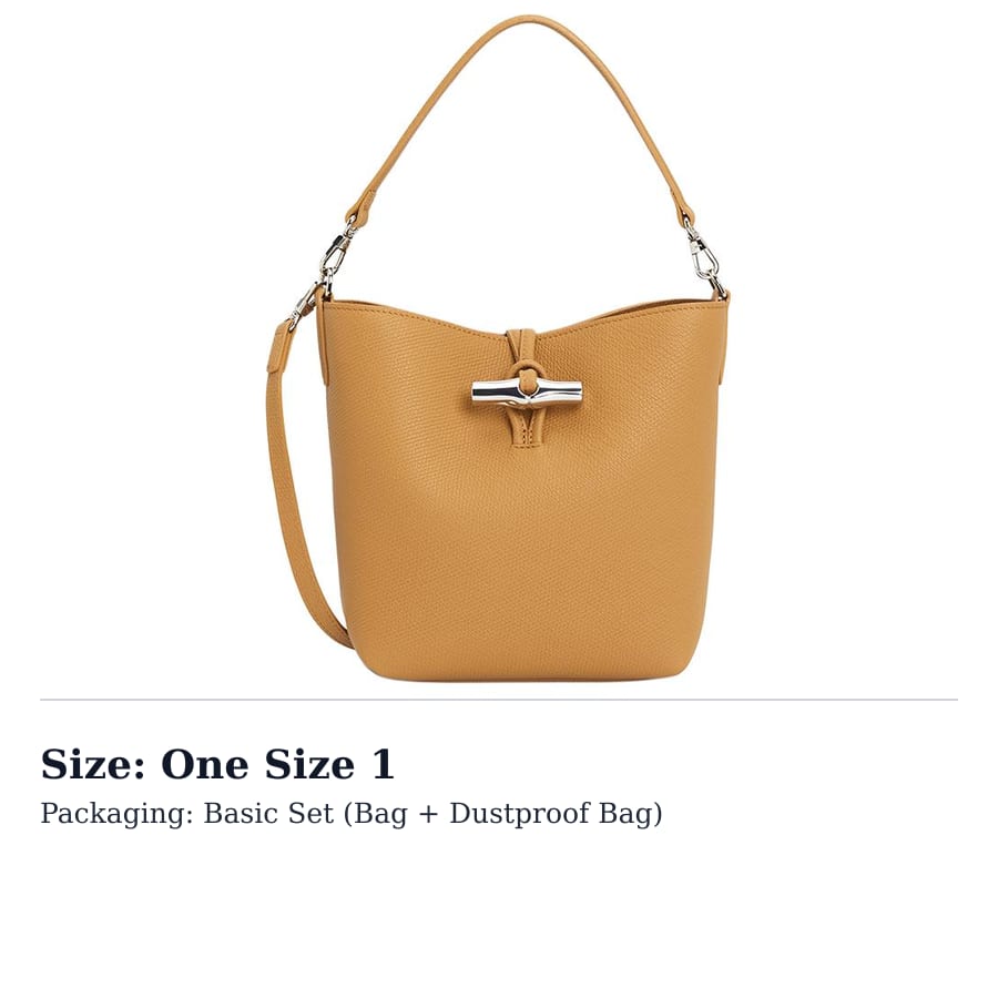 LONGCHAMP Le Roseau Cow Leather Handbag Women's Walnut 10314HFP371