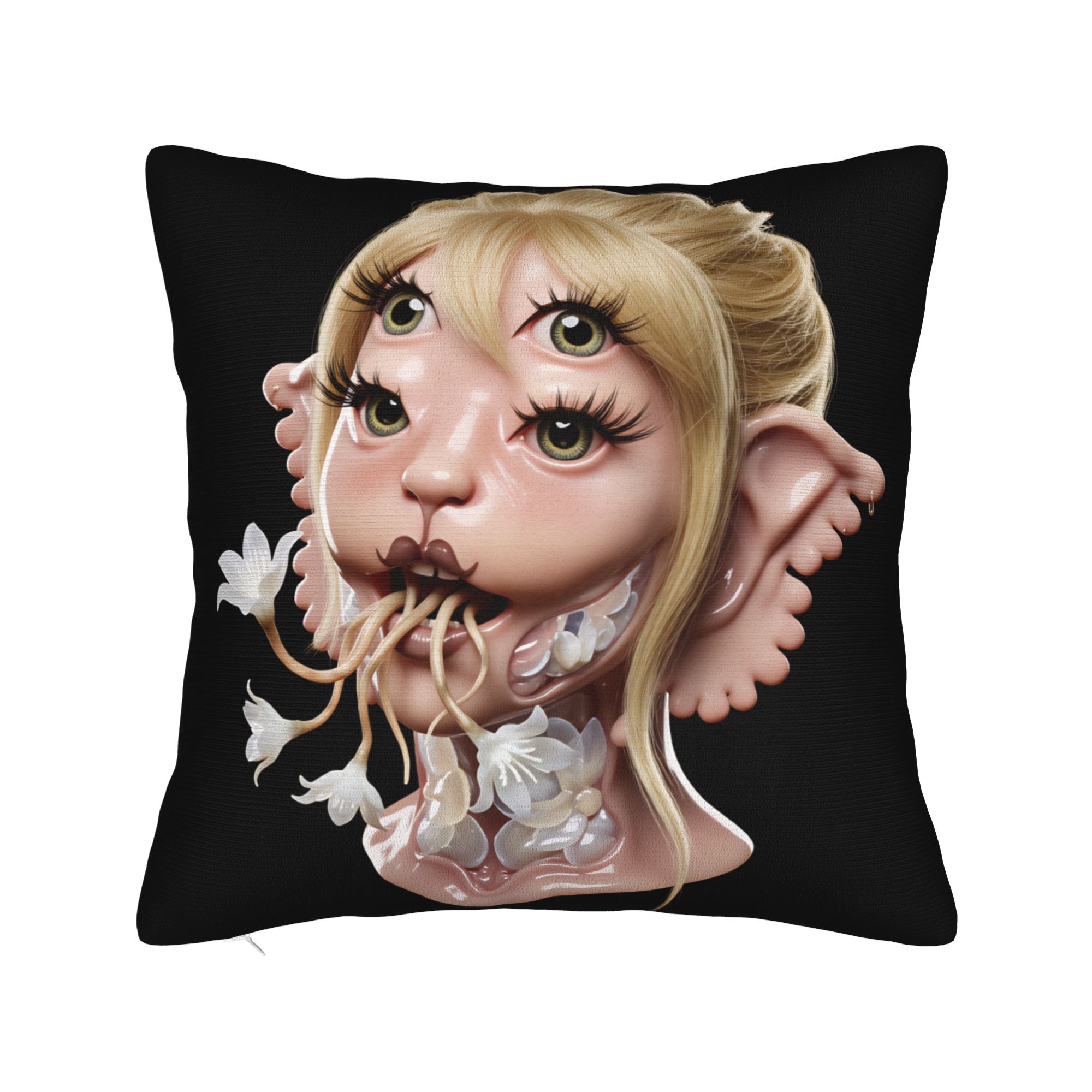 M-Melanie M-Martinez Hades Pillow Case Funny Pillow Cover Design Pillowcases For Couch Sofa Bedroom Peach skin 18*18(CM)-1Pcs