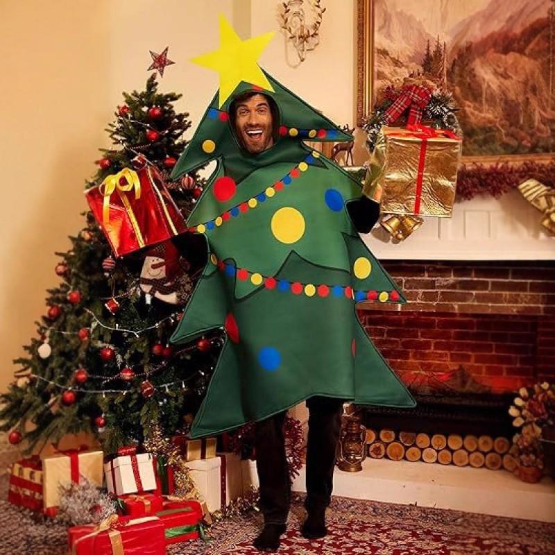 Adult Christmas Tree Costume Set With Boot Covers Stage Performances Cosplay