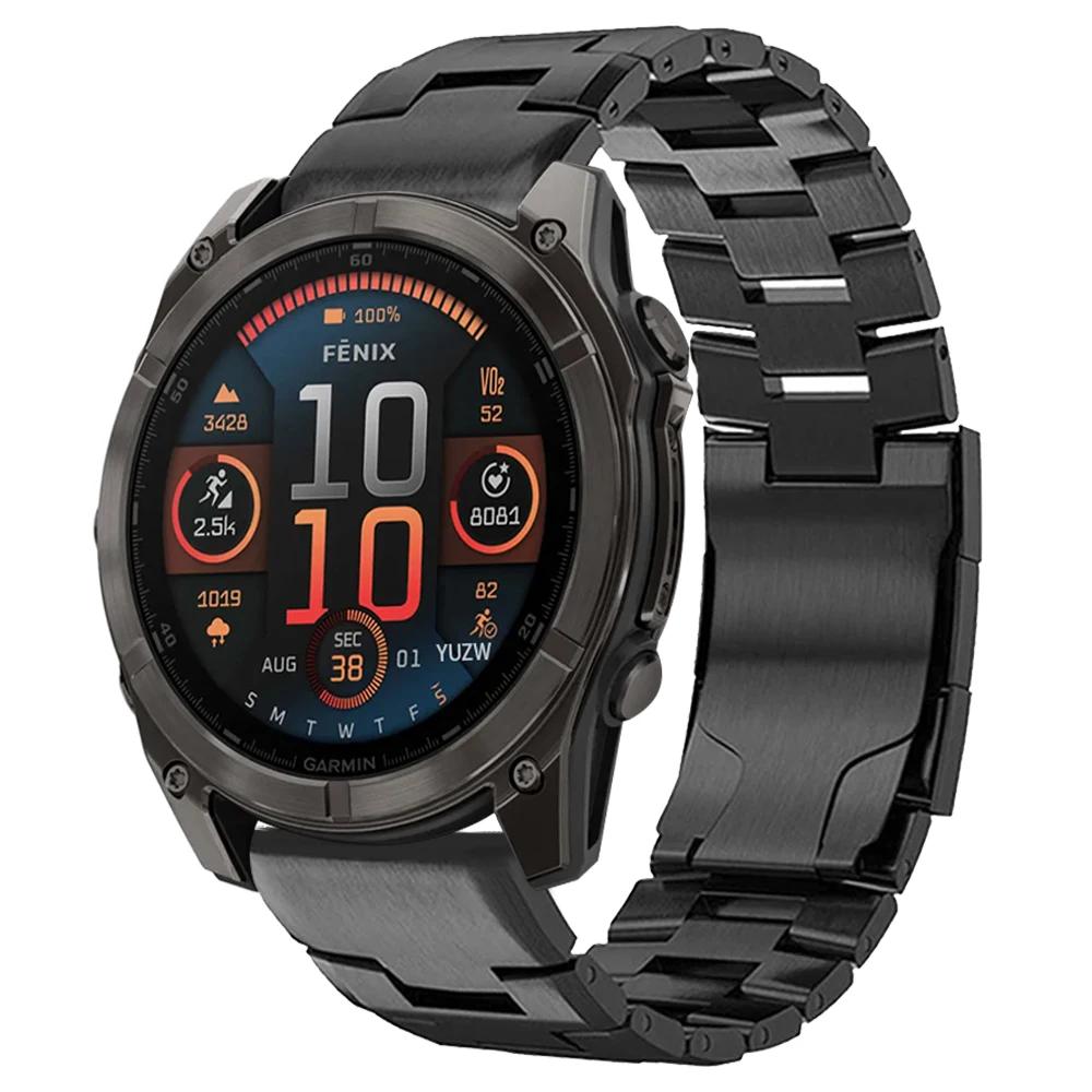 Titanium alloy Strap 22mm 26mm For Garmin Instinct 3 E 2X Forerunner 970 965 955 Fenix E 8 7 7X Quickfit Watch Band Bracelet