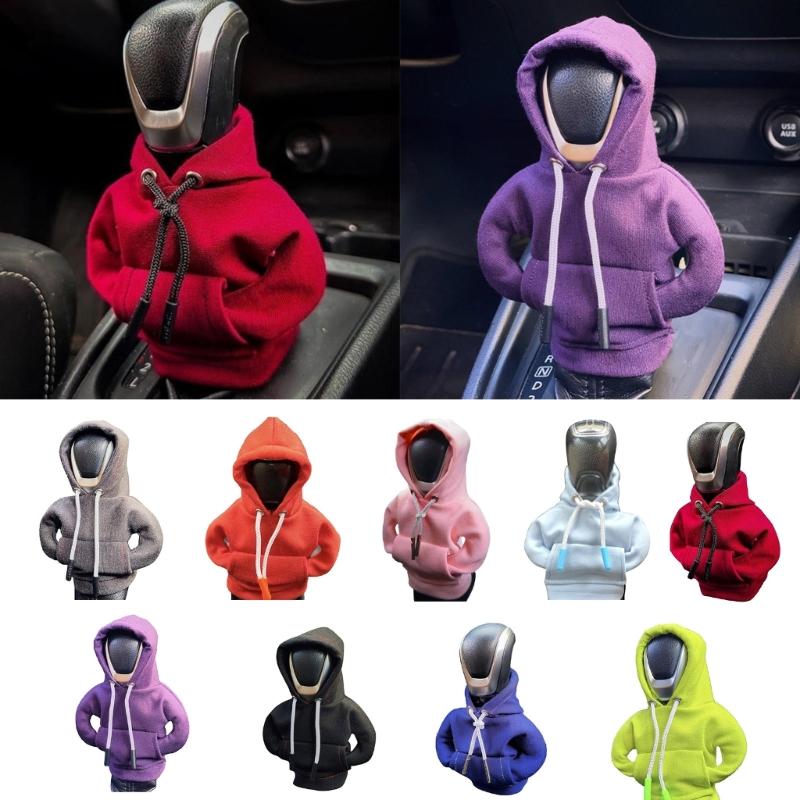 3Pcs/1Pc Universal Car Gear Shift Handle Hoodie Cover Knob Hoodie Cover Decoration Fit Manual Automatic Car Interior Accessories