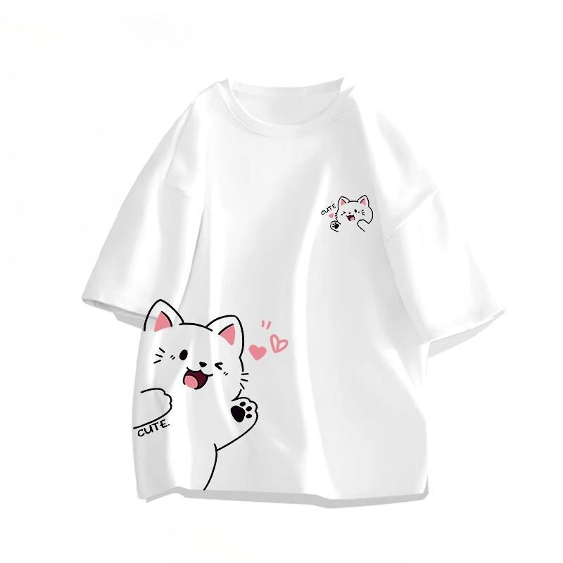 Printed T-shirt Summer Women's Short Sleeved Top, Fashionable and Versatile, Street Style
