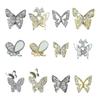 2 Pcs Nail Art Butterfly Zirconia Nail Charms Cubic Decors Nail Jewelry Decorations 3D
