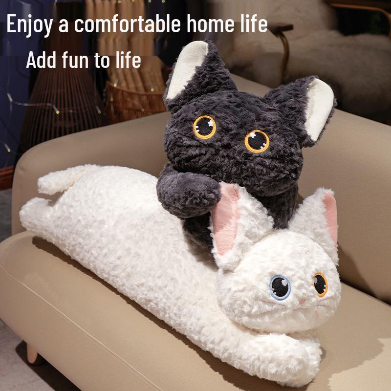Katchi Cute Cartoon Black Cat Long Hugging Pillow