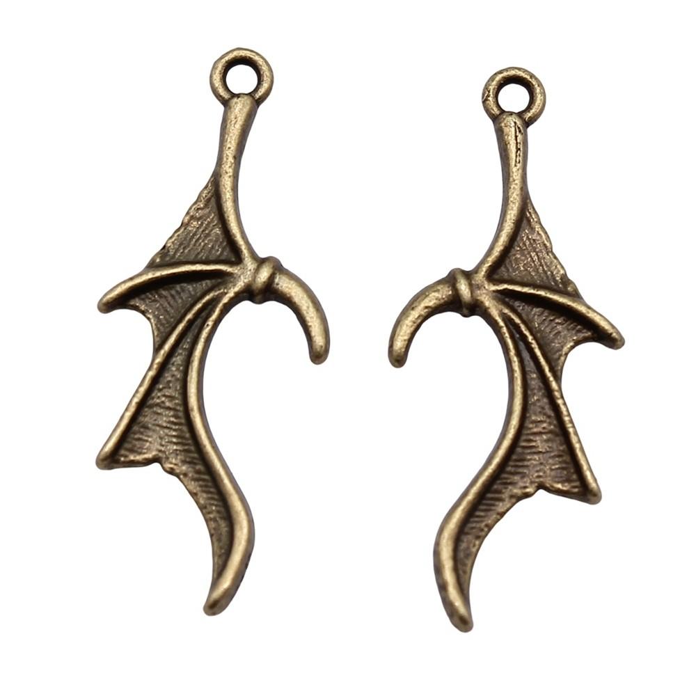 Alloy Pendants Dinosaur Dragon Wing Charms Vintage For Gothic DIY Jewelry Making Supplies