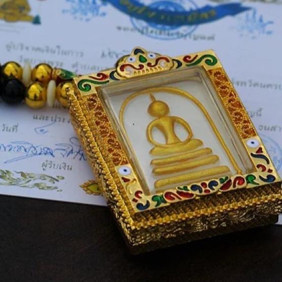 Phra Somdej Buddha Thai Amulett Halsband Hänge Retro Vintage Skyddande Charm Talisman Kraftfull Rikedom Framgång Hälsa Lycka Smycken Thailand Reproduktion