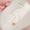 Heart Envelope Necklace Openable Lovers Choker Engravable Pendant Sweater Chain  Girls