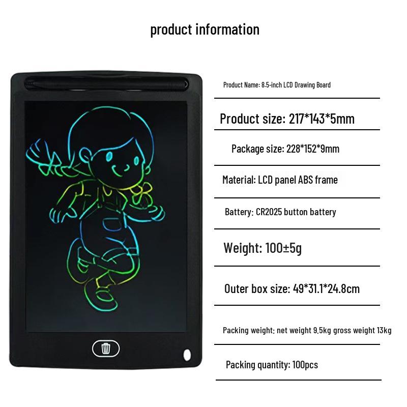 Children's LCD Writing & Drawing Board: 8.5-16 inch, Landscape & Portrait, Magnetic Doodle Pad