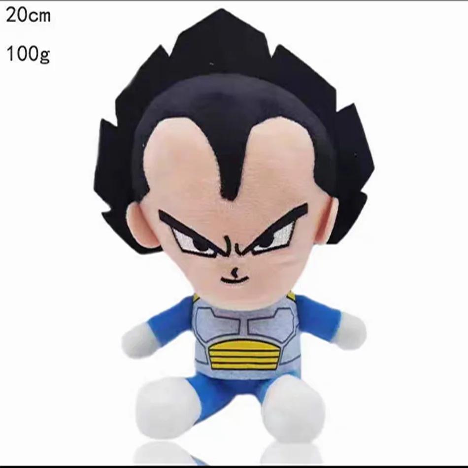 20cm Dragon Ball Japan Anime Plush Toys Super Saiyan Goku Vegeta Picollo Trunks Gohan Cartoon Figure Stuffed Dolls