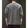 [EASTEMPO] t-shirt men's spring long sleeve Fashionable cotton Plain color casual Relaxing big size (JP, alphabet, M, gray)