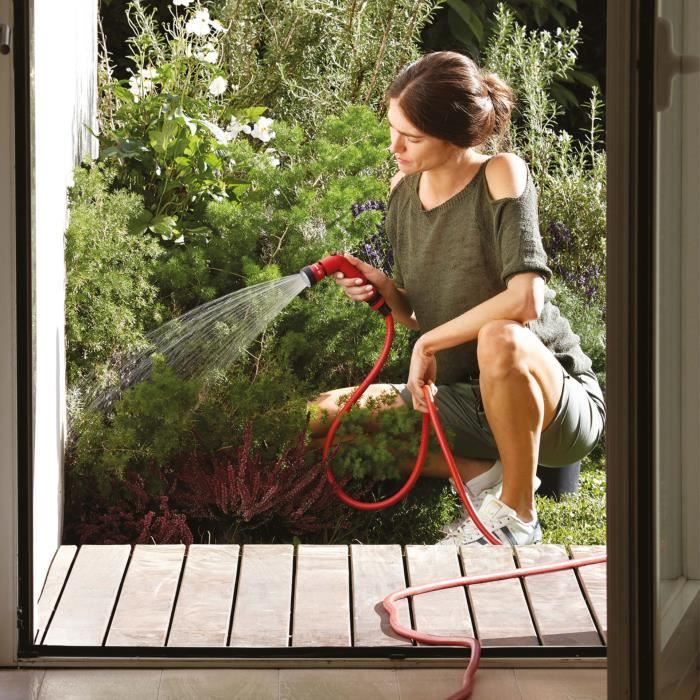 Tuyau d'Arrosage - FITT - YOYO - 20 M - Léger - Système Aquastop - Pistolet Multi-Jet