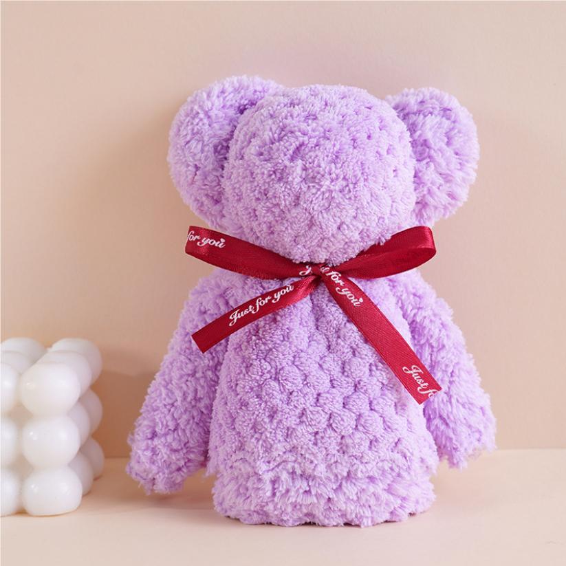 Handmade towel bear gift bag cute teddy bear towel with hand gift for friends and guests