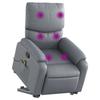 VidaXL Reclining Massage Armchair Grey Faux Leather 3204896