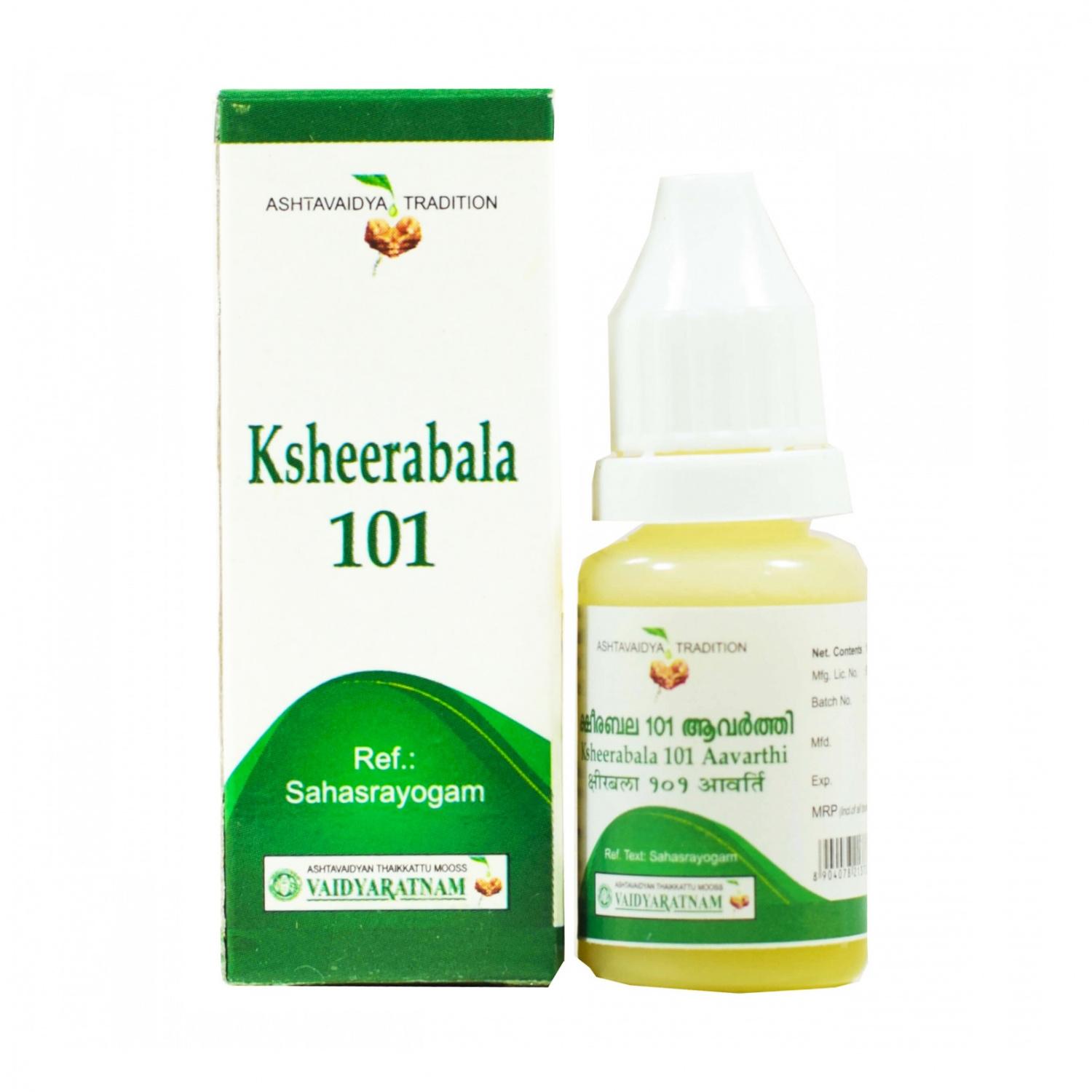 

Кширабала 101 (10 мл), Ksheerabala 101, Vaidyaratnam