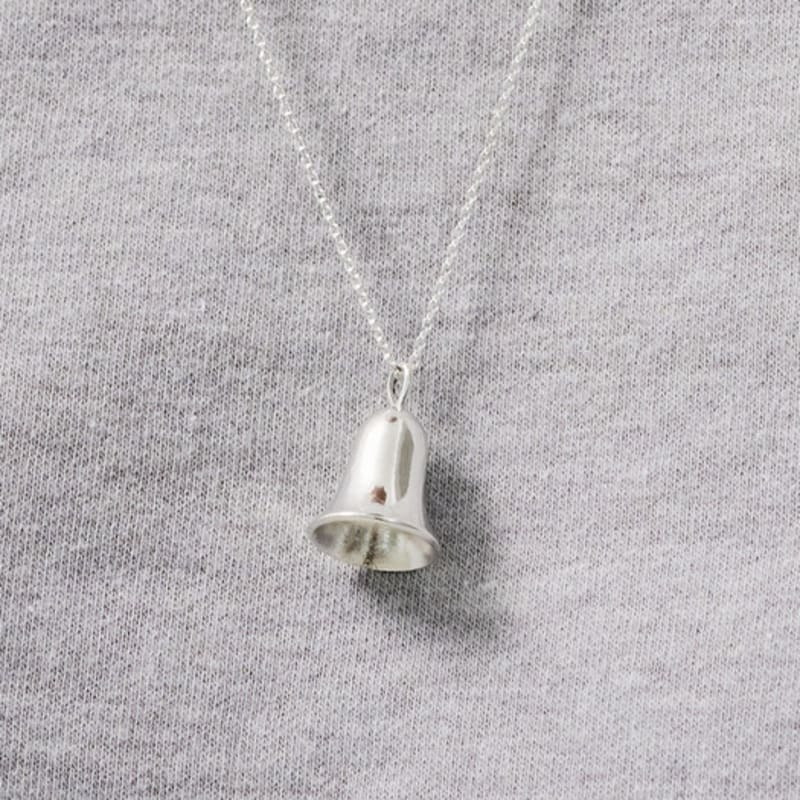 Eveningbell [silver925] Glossy Bell Necklace (2color)