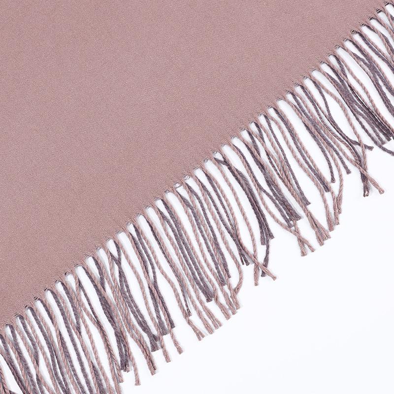 Women's Double-sided Wool Cashmere Scarf Shawl: New High-end Autumn/Winter 2026 Style