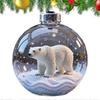 6pc Funny Highland Cow Ornament 2025, Christmas Baubles Transparent Christmas Balls, Christmas Tree Hanging Ornament, 2026 Wildlife Wonders Collection