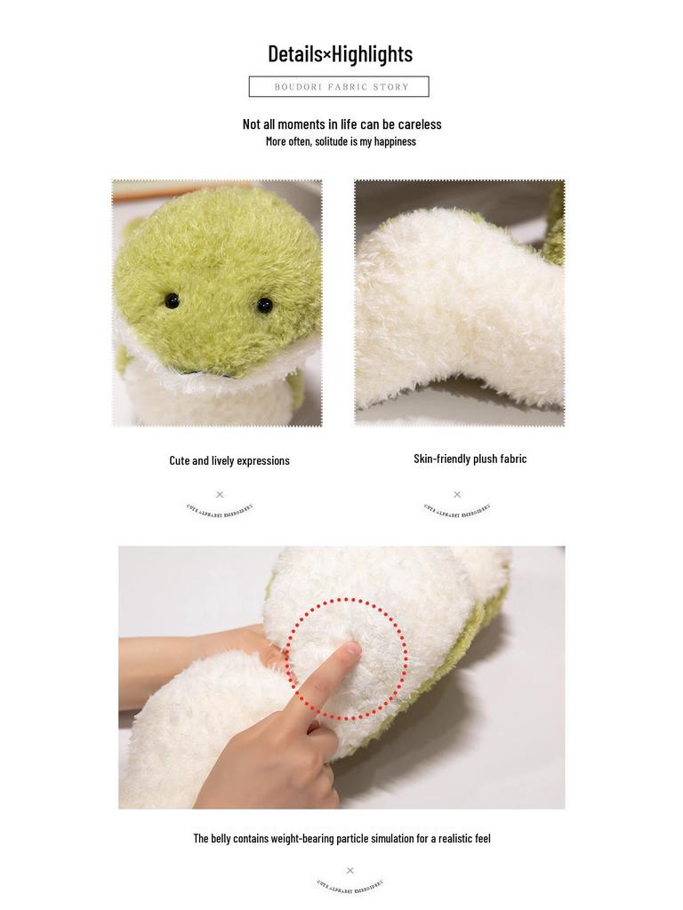 JC Style Cute Plush Green Snake Doll with Curly Hair Texture - Perfect Gift for Girls & Children's Birthdays