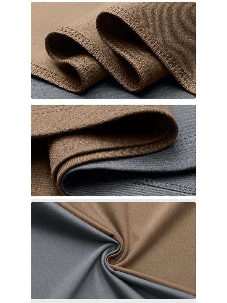 Men's Autumn/Winter High-Neck Anti-Static Liquid Ammonia Mercerized Cotton Long-Sleeve Base Layer Shirt