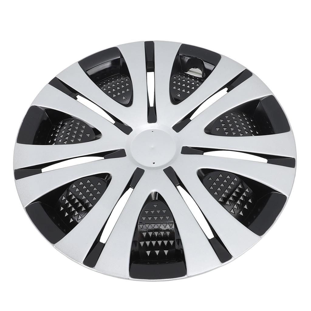 4Pcs Hub Cap Silver Black Easy Installation Protective Wheel Hub Cap Cover for Cars Trucks Vans 14